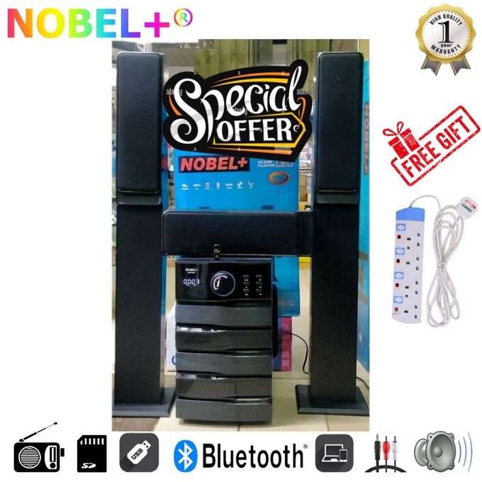 Nobel NB-8910 5.1 Ch High Tech Multimedia System 20000W PMPO BT/USB/FM+free 4 Way Ext